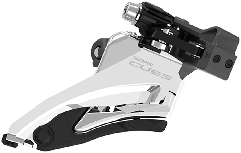 bicycle frame wrap-Shimano CUES FD-U6000-M Front Derailleur - 10/11-Speed Double Side Swing Mid Clamp Mount 36/40t Max BLK/Silver