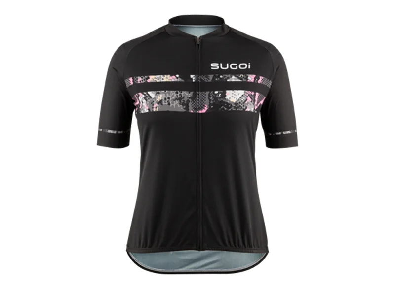 bicycle frame tape-Sugoi Evolution Zap 2 Short Sleeve Jersey - Womens - Black-Snake