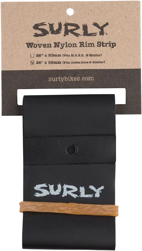 bicycle navigation tires-Surly Rim Strip: For Clown Shoe Rim Nylon 65mm wide Black