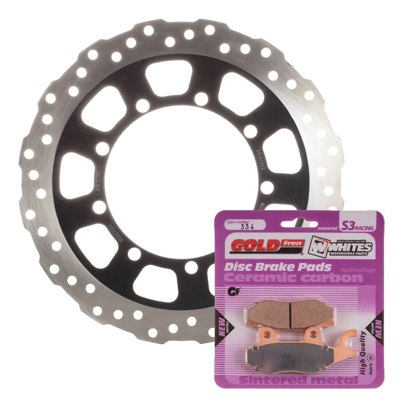 bicycle cleat shield-BRAKE DISC & PAD FRONT KIT - KAW KLR650 08-20 - WAVE