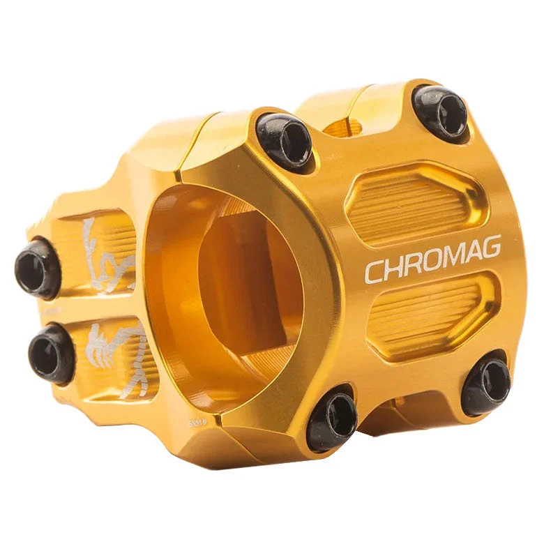 bicycle frame wrap-Chromag RIZA Stem (35) 0d x 38mm - Gold