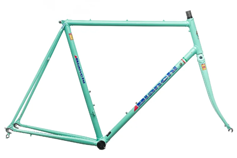 bicycle tire upgrade-Bianchi Mondiale 57cm Frameset - 1990