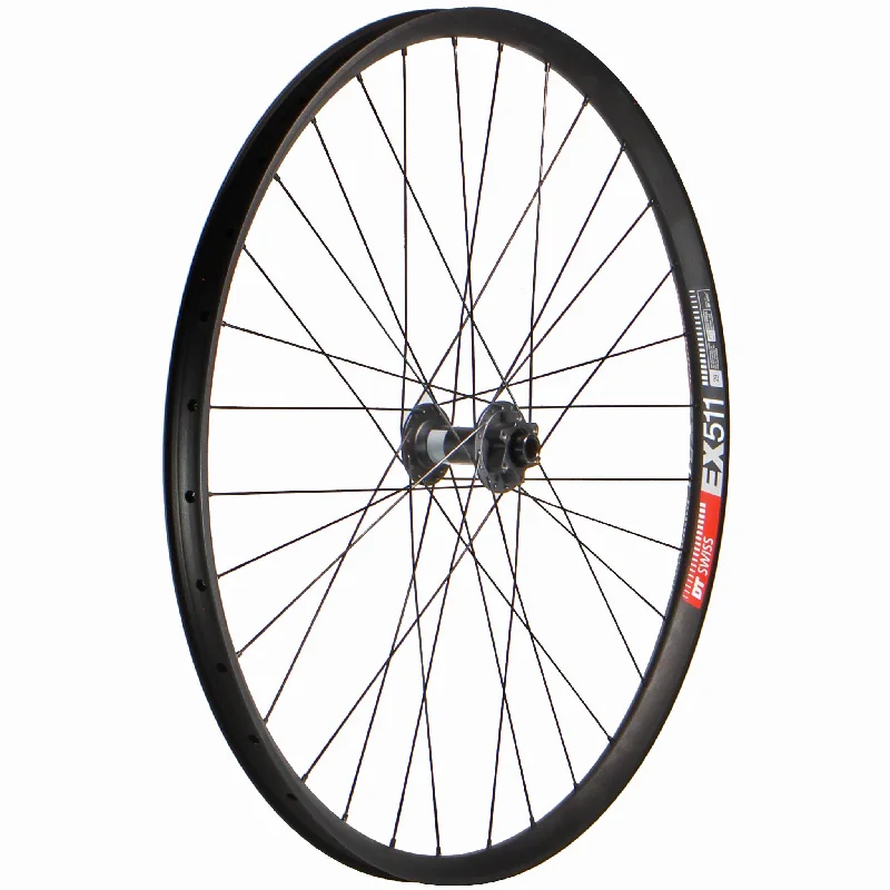 bicycle endurance tires-Wheel Factory DT EX511 27.5" DT 370 LN Front Wheel 15x100 TA