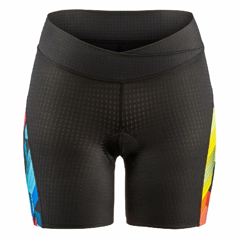 bicycle handlebar wrap-Louis Garneau Vent 6 Tri Short - Womens - Black Multi - 2022