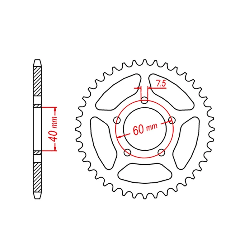 bicycle stem spacer-MTX KTM 50 Hornet Lightweight Steel Rear Sprocket #415 (44T) (11H-KM3-44)