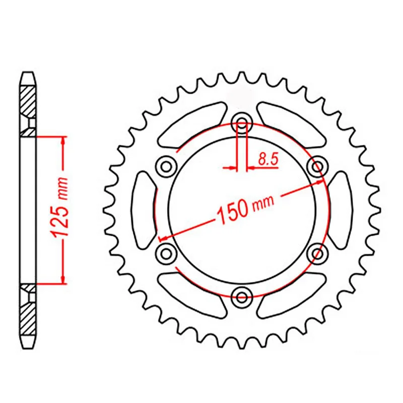 bicycle touring setup-MTX 897 Steel Rear Sprocket #520 (50T) (11-KM1-50)