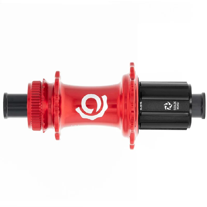 bicycle club frame-Industry Nine Solix G Classic Rear HG11 Disc Hub Rear 28H 12mm TA 142mm Shimano HG 11 Red