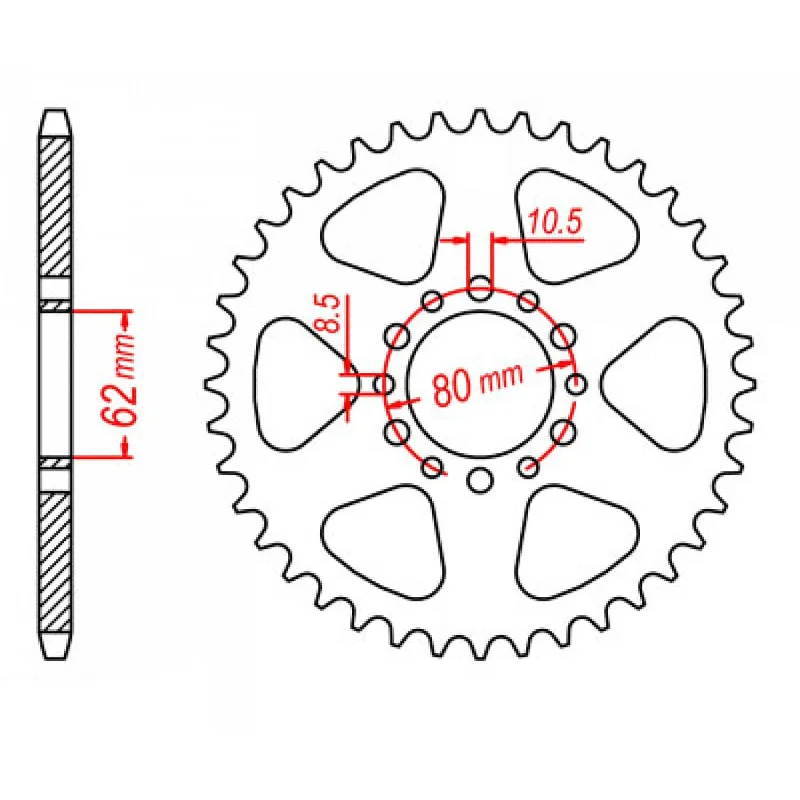 bicycle freestyle frame-MTX 845 Steel Rear Sprocket #520 (43T) (11-3Y1-43)