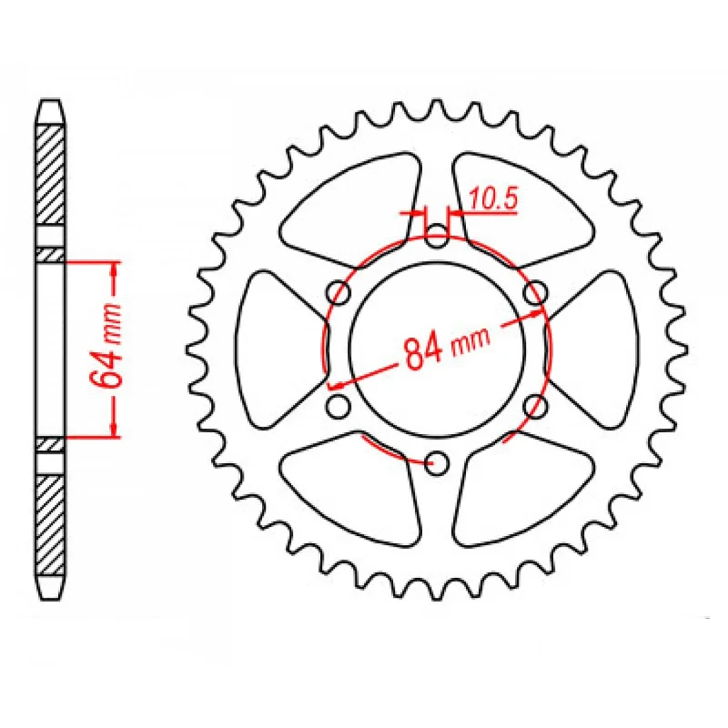 bicycle freestyle tires-MTX 814 Steel Rear Sprocket #530 (50T) (11-440-50)