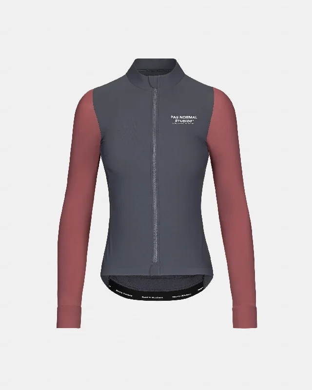 bicycle tire tape-Women's Mechanism Long Sleeve Jersey - Dark Navy / Dusty Mauve