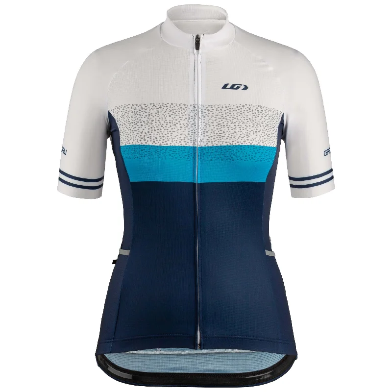 bicycle brake shield-Louis Garneau Premium Short Sleeve Jersey - Womens - Blue Hawaii Line - 2022