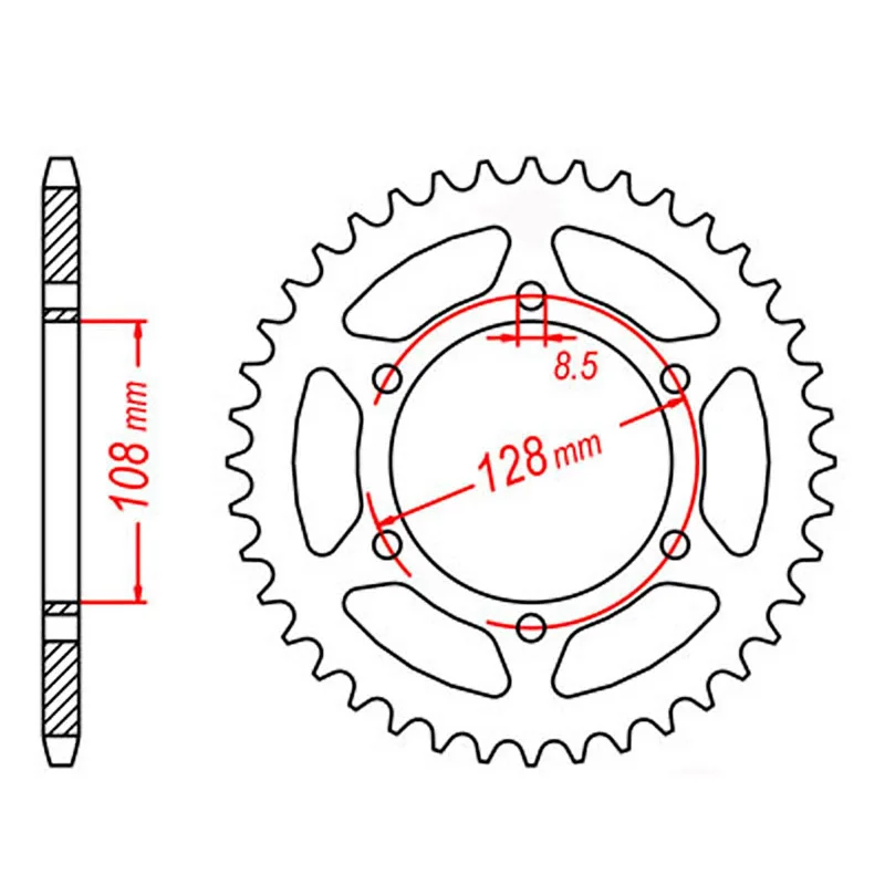 bicycle gear cleaner-MTX 804 Steel Rear Sprocket #428 (53T) (11-487-53)