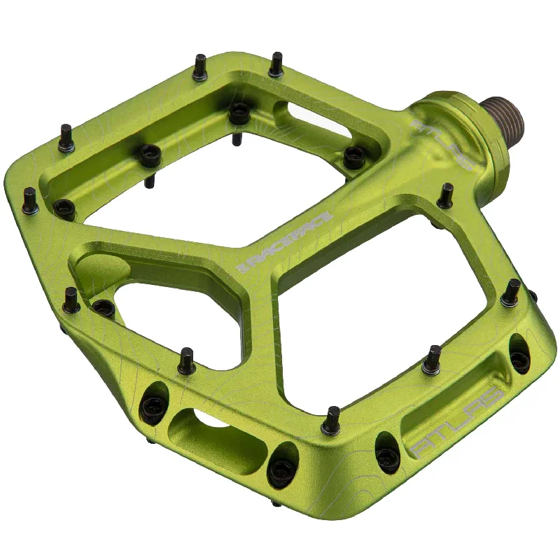 bicycle tool guard-RaceFace Atlas Pedals - Platform Aluminum 9/16" Green