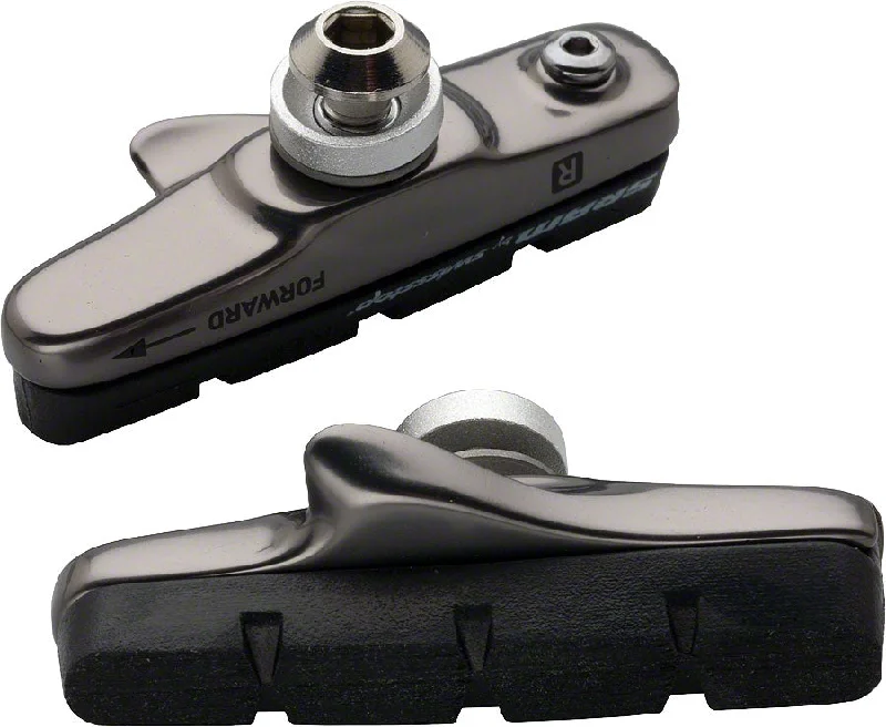 bicycle carbon frame-SRAM Red/Force/Rival 2010 Dark Silver Brake Shoe and Pads by SwissStop Pair