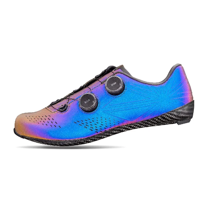 bicycle paint guard-Kazze Carbon Road Shoe - Oil Slick Reflective