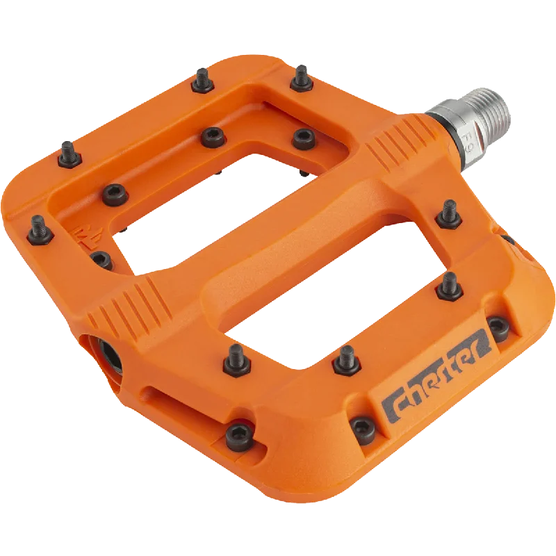 bicycle wrist support-Chester 9/16 Orange Platform Pedal