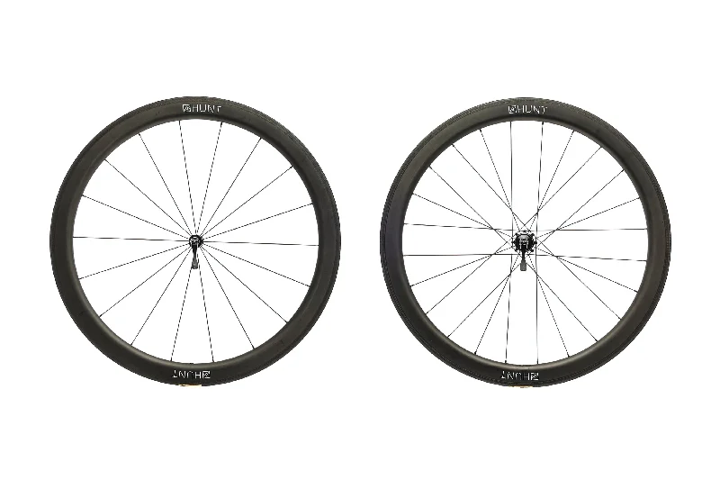 bicycle brake tires-HUNT 50 Wide Aero Carbon Tubeless Wheelset