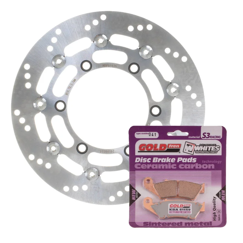 bicycle gear cleaner-BRAKE DISC & PAD FRONT KIT - SUZ DR650SE 96-20