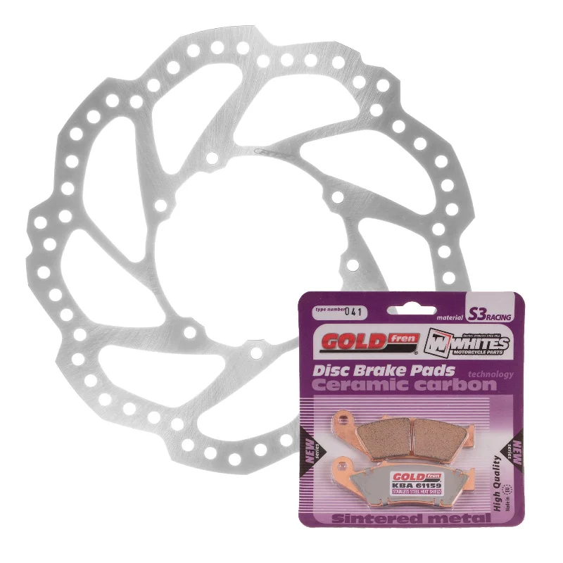 bicycle stand frame-BRAKE DISC & PAD FRONT KIT - HON CRF450R 15-20 - WAVE