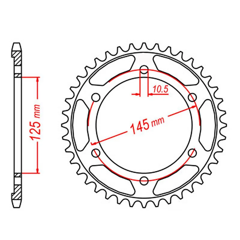 bicycle tour tires-MTX 867 Steel Rear Sprocket #525 (44T) (11-3VD-44)