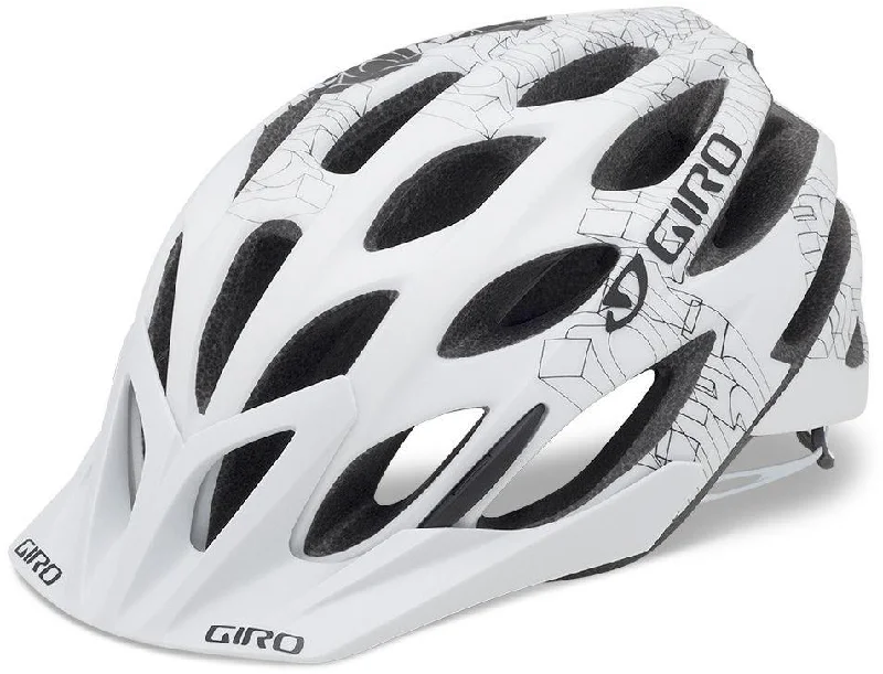 bicycle tour tires-Giro Phase MTB Helmet - Matt White-Black Blockade