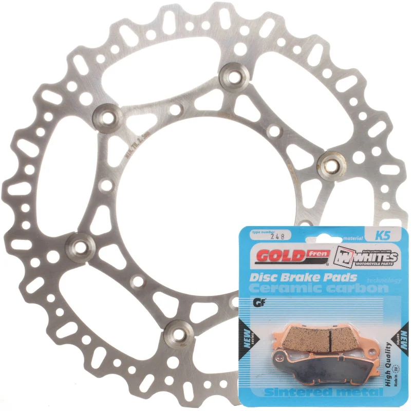 bicycle gear tuning-BRAKE DISC & PAD FRONT KIT - YAM YZ125 17-20