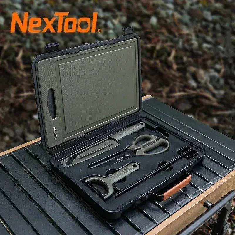 bicycle GPS tires-Xiaomi Nextool  Camping Barbecue Tools Set Picnic Knife Chopping Board Multifunctional Scissors Portable Desk BBQ Carrying Case