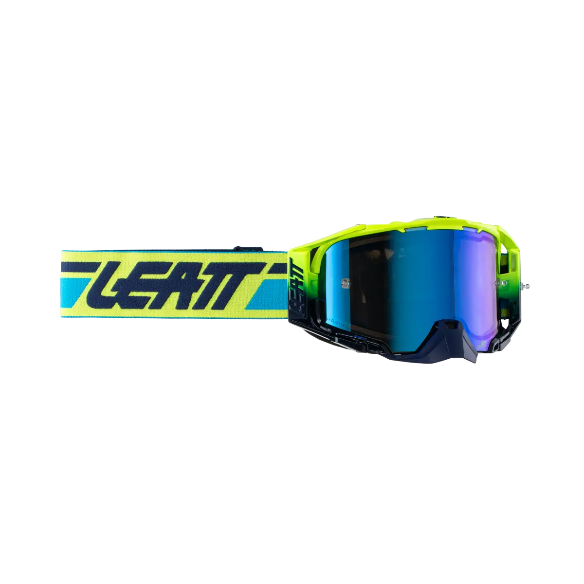 bicycle stack measurement-Leatt Velocity 6.5 Iriz MTB Goggle - Lime-Blue - 2024