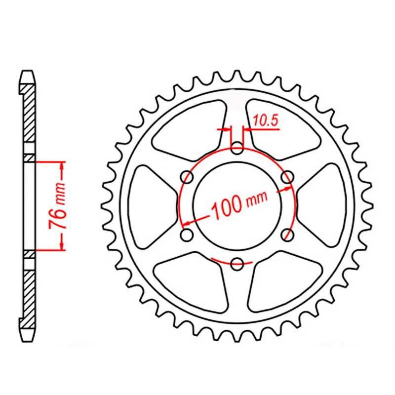 bicycle pad bedding-MTX 816 Steel Rear Sprocket #530 (45T) (11-476-45)