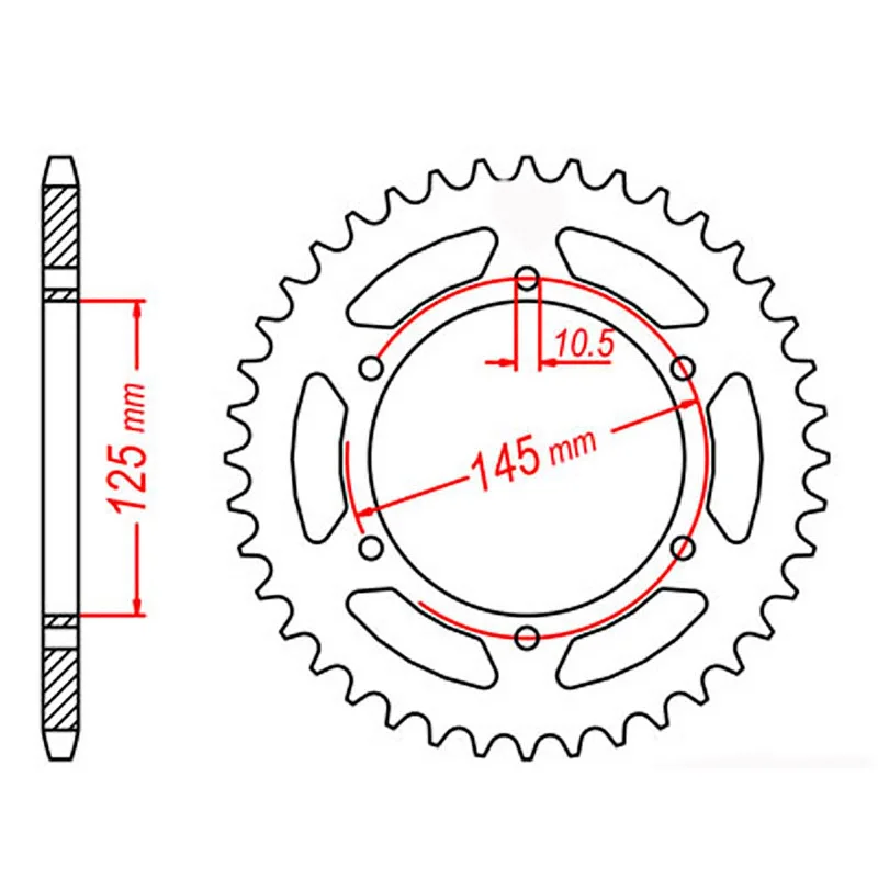 bicycle BMX tires-MTX 855 Steel Rear Sprocket #520 (47T) (11-1M1-47)