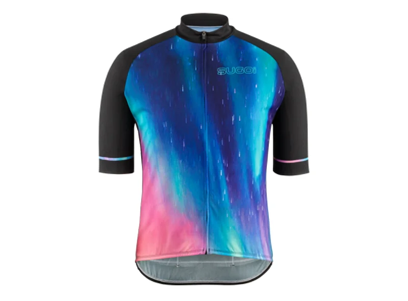 bicycle rust remover-Sugoi Evolution Zap 2 Short Sleeve Jersey - Black Sky