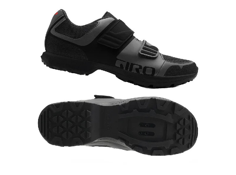 bicycle freestyle tires-Giro Berm Clipless MTB Shoe - Dark Shadow-Black - 2019