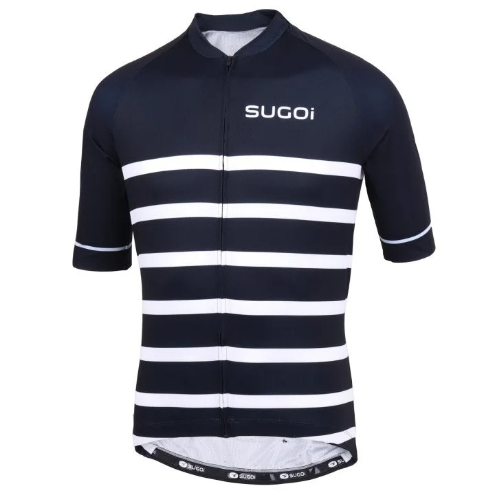 bicycle shoe stiffness-Sugoi Essence Print Short Sleeve Jersey - Nautical Blue