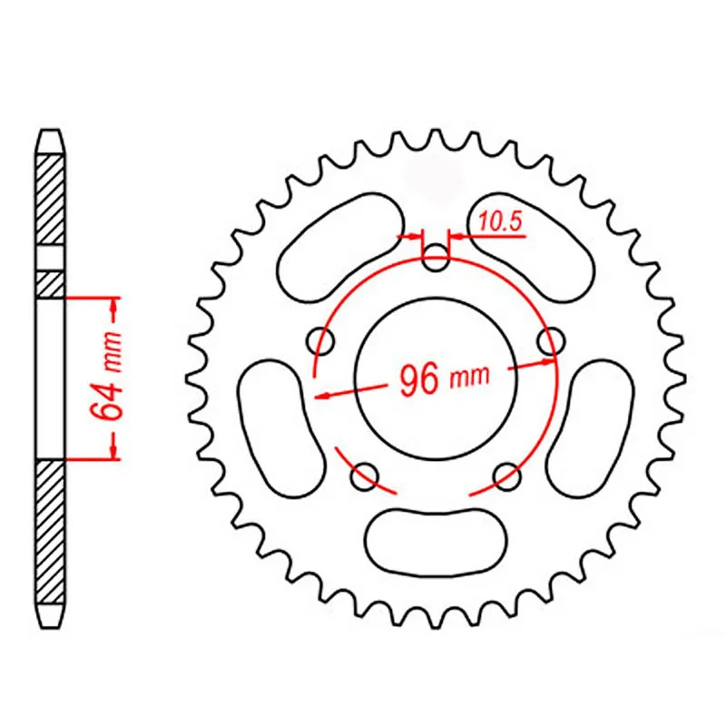 bicycle cleaner brush-MTX CTX200 Steel Rear Sprocket #520 (47T) (11-KHA-47)