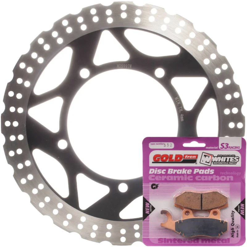 bicycle brake shield-BRAKE DISC & PAD FRONT KIT - KAW EX300 NINJA 13-17 - WAVE