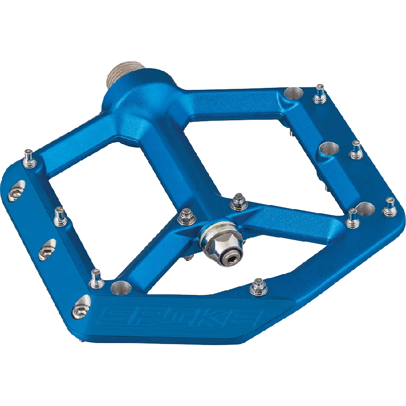 bicycle gear wear-Spike Pedal Platform Aluminum 9/16 - Blue