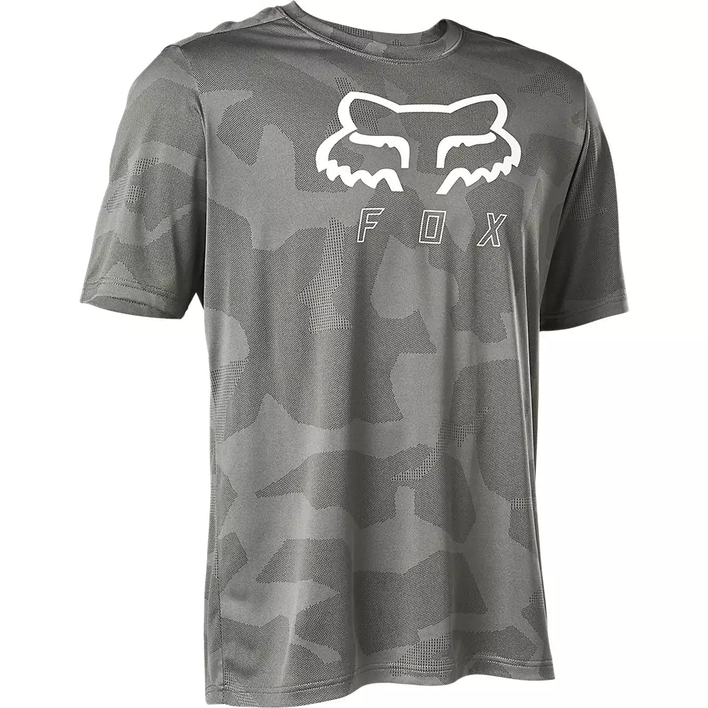 bicycle tire shield-Fox Racing Ranger Tru Dri Short Sleeve MTB Jersey - Gray