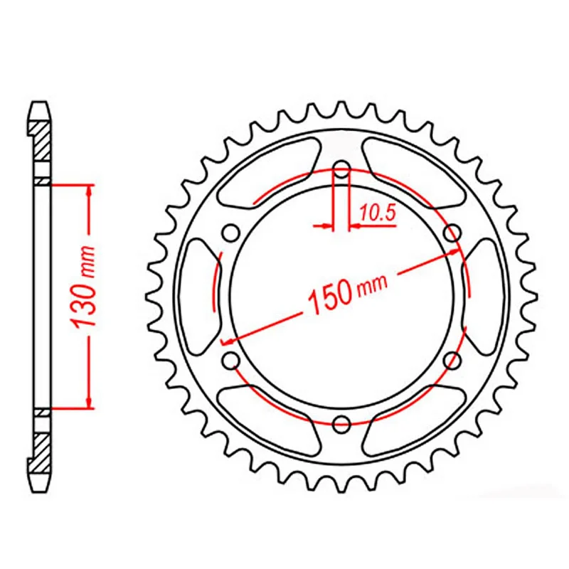 bicycle community tires-MTX 859 Steel Rear Sprocket #530 (47T) (11-36Y-47)