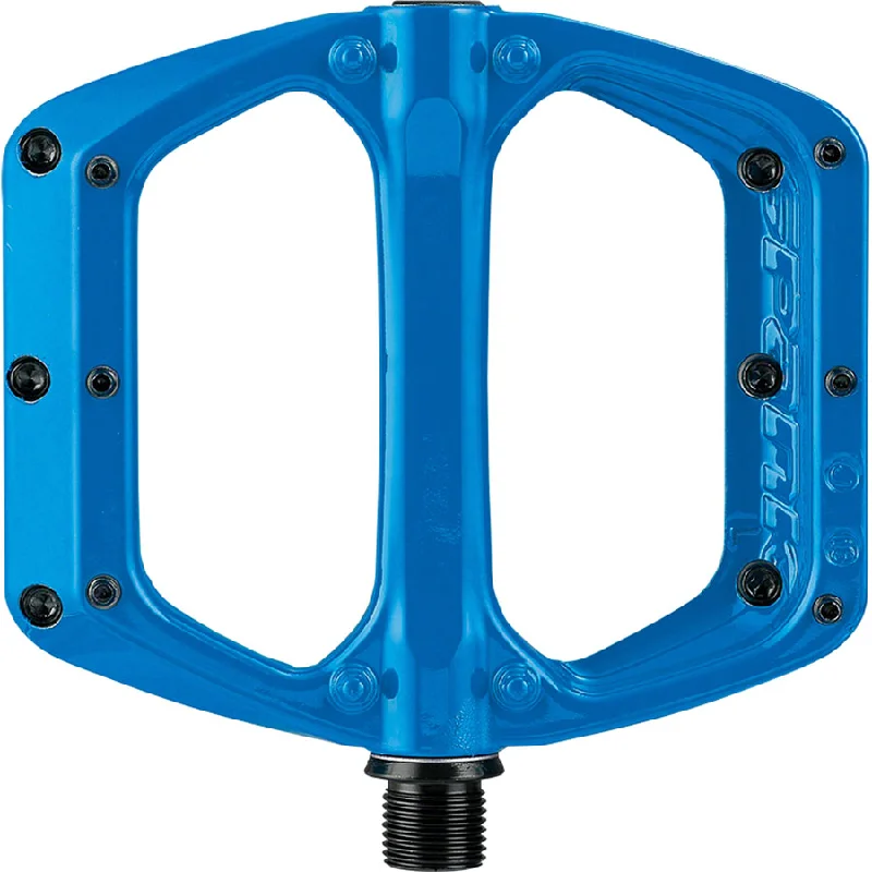 bicycle hub overhaul-Spank SPOON DC Platform Pedals Body: Aluminum Spindle: Cr-Mo 9/16 Blue