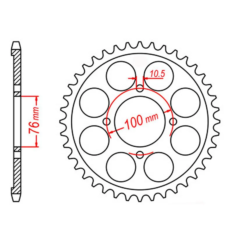 bicycle tool shield-MTX 824 Steel Rear Sprocket #530 (40T) (11-21A-40)