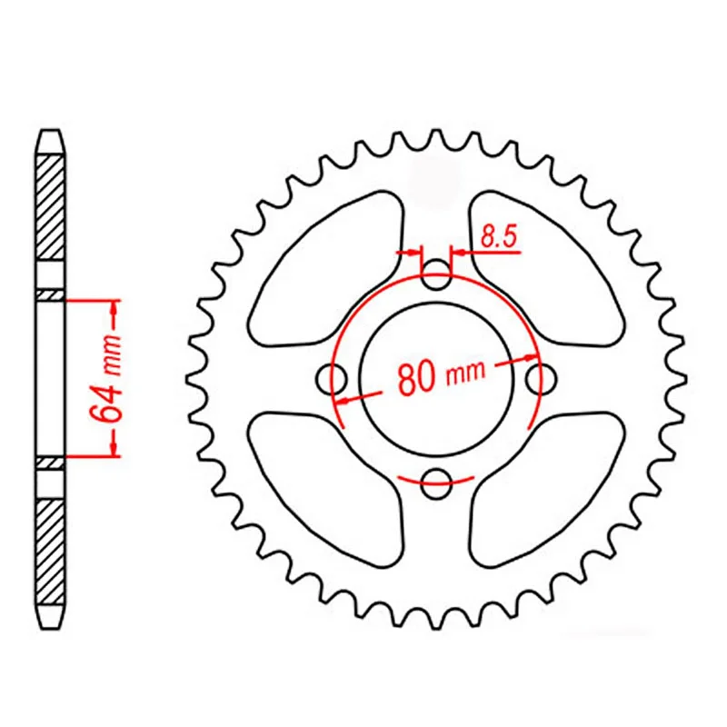 bicycle frame durability-MTX 838 Steel Rear Sprocket #428 (54T) (11-838-54)