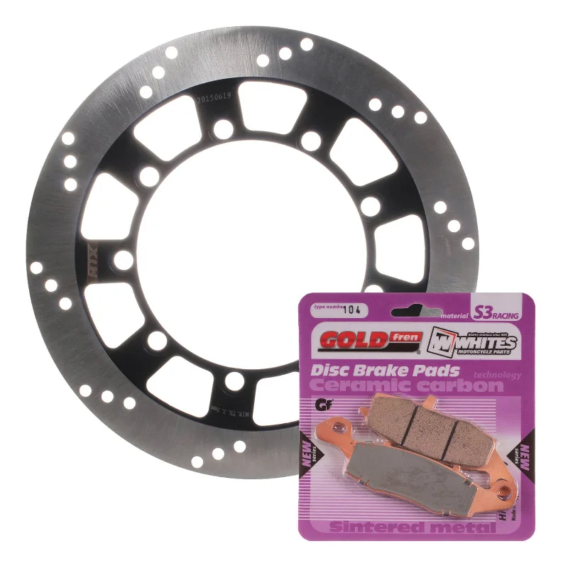 bicycle sidewall shield-BRAKE DISC & PAD FRONT KIT - KAW KLR650 05-07