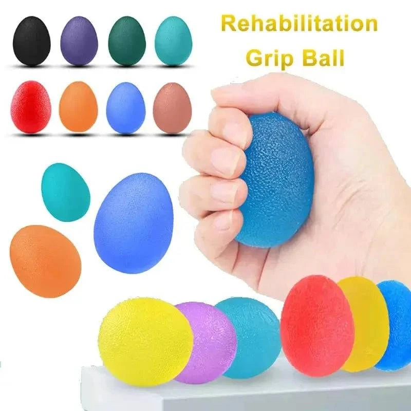 bicycle community frame-Silicone Hand Grip Ball Egg Men Women Gym Fitness Finger Heavy Exerciser Strength Muscle Recovery Gripper Trainer