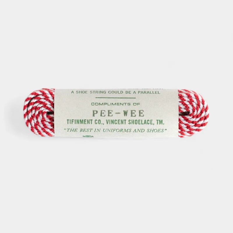 bicycle stem tires-Pee-Wee Shoelaces, Red