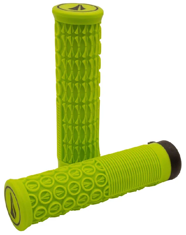 bicycle knee tires-SDG Thrice 33 Lock-On MTB Grips - Neon Green