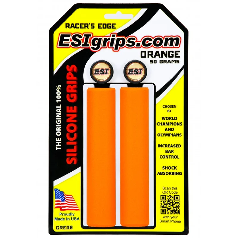 bicycle steel tires-Manopole Esigrips Racer’s Edge - Arancio