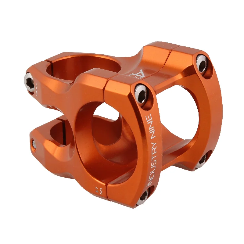 bicycle race frame-Industry Nine A318 Stem (31.8) 30mm Orange