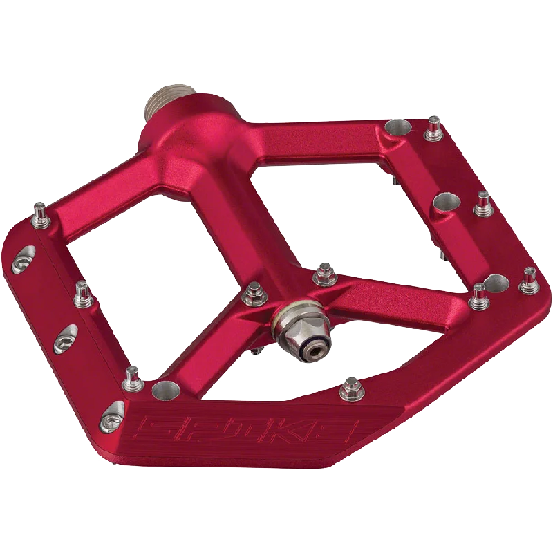 bicycle pad lifespan-Spike Pedals Platform Aluminum 9/16 - Red