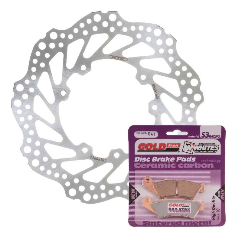 bicycle gravel frame-BRAKE DISC & PAD FRONT KIT - HON CRF250R 04-14 - WAVE