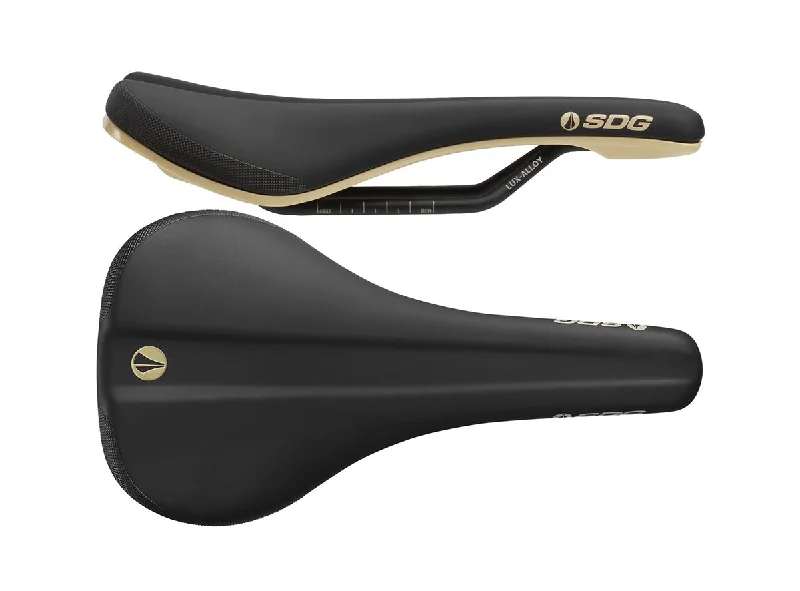 bicycle hub design-SDG Bel Air V3 Lux Alloy Rail Saddle - Tan